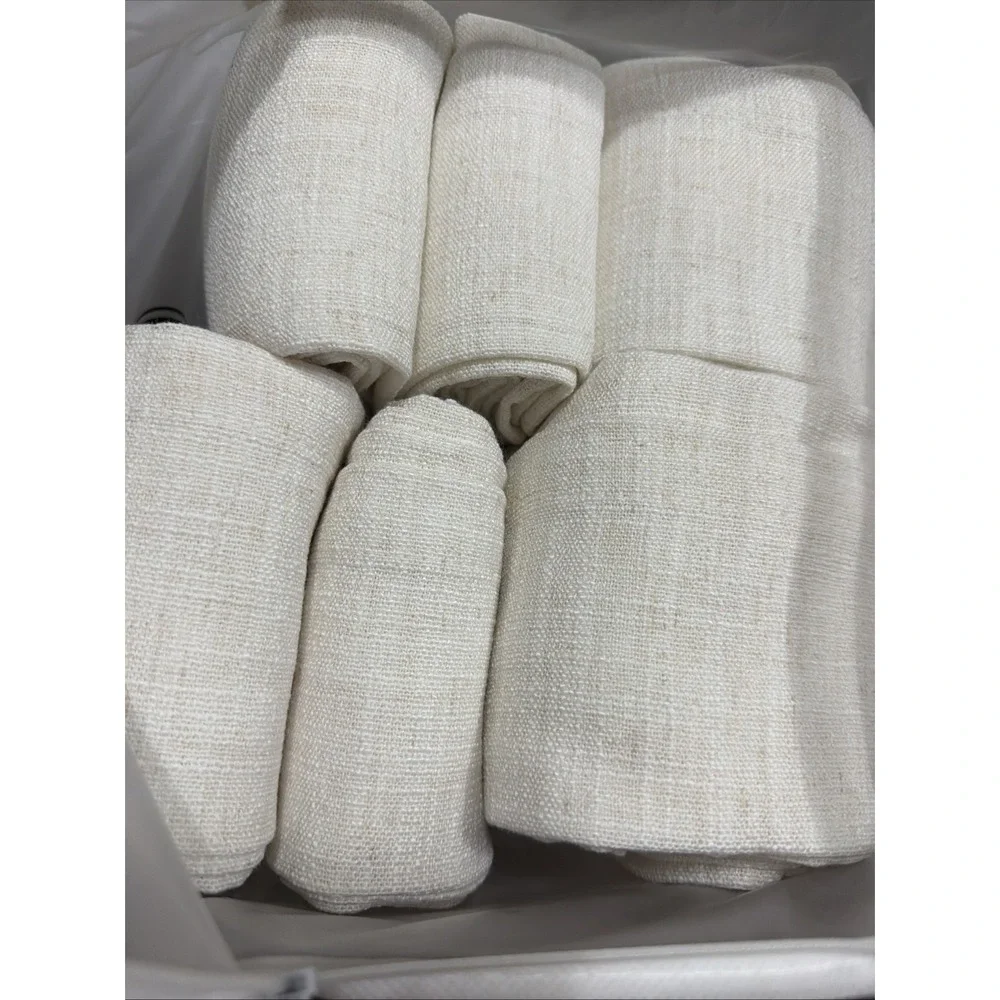Liz Linen Pinch Pleat Ready Made Curtain Light Filtering NEW Set Of 4 26
